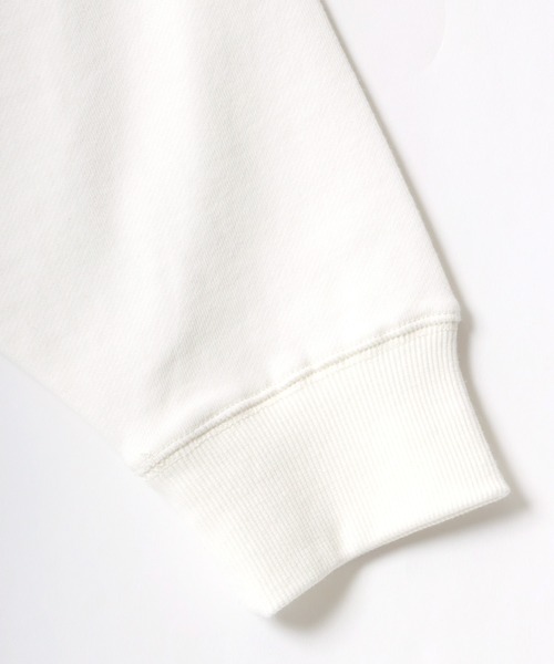 Dickies（ディッキーズ）の「Dickies/ディッキーズ 別注 オーバーサイズ 裏毛 ミニロゴ カレッジ ワンポイント刺繍 ハーフジップ スウェット トレーナー/長袖 トップス プルオーバー/レディース メンズ（スウェット・メンズ・ホワイト/アッシュグレー/ブラック/ダークグリーン/ネイビー/オートミール/グリーン系その他/スミクロ/ブラック系その他/グレー系その他・M/L/XL）」の16枚目の写真