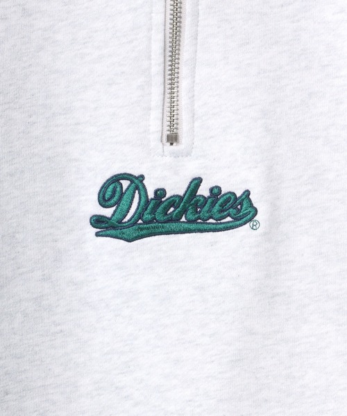 Dickies（ディッキーズ）の「Dickies/ディッキーズ 別注 オーバーサイズ 裏毛 ミニロゴ カレッジ ワンポイント刺繍 ハーフジップ スウェット トレーナー/長袖 トップス プルオーバー/レディース メンズ（スウェット・メンズ・ホワイト/アッシュグレー/ブラック/ダークグリーン/ネイビー/オートミール/グリーン系その他/スミクロ/ブラック系その他/グレー系その他・M/L/XL）」の15枚目の写真