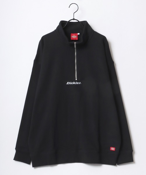 Dickies（ディッキーズ）の「Dickies/ディッキーズ 別注 オーバーサイズ 裏毛 ミニロゴ カレッジ ワンポイント刺繍 ハーフジップ スウェット トレーナー/長袖 トップス プルオーバー/レディース メンズ（スウェット・メンズ・ホワイト/アッシュグレー/ブラック/ダークグリーン/ネイビー/オートミール/グリーン系その他/スミクロ/ブラック系その他/グレー系その他・M/L/XL）」の20枚目の写真