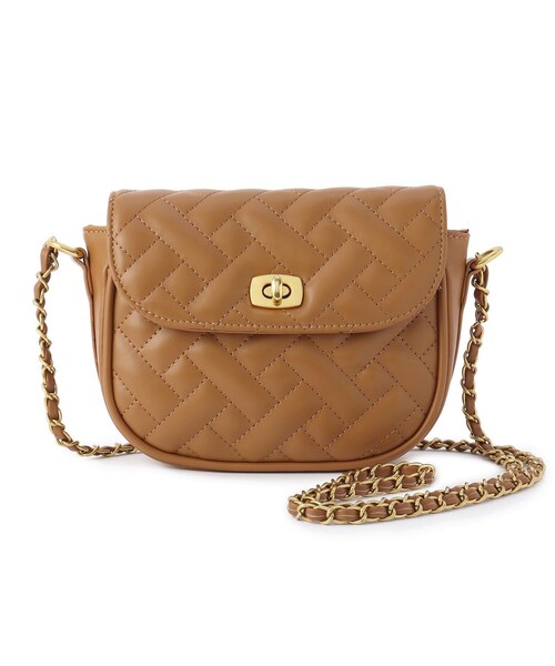 ITS'DEMO（イッツデモ）の「【WEB限定/トレンドデザイン】キルトチェーンミニショルダー（ショルダーバッグ・レディース・キャメル/イエロー/アイボリー/ブラック/グリーン・00）」の5枚目の写真