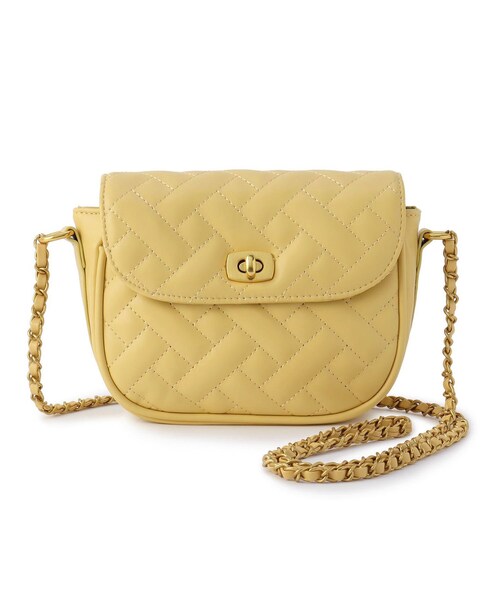 ITS'DEMO（イッツデモ）の「【WEB限定/トレンドデザイン】キルトチェーンミニショルダー（ショルダーバッグ・レディース・キャメル/イエロー/アイボリー/ブラック/グリーン・00）」の4枚目の写真