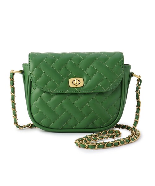 ITS'DEMO（イッツデモ）の「【WEB限定/トレンドデザイン】キルトチェーンミニショルダー（ショルダーバッグ・レディース・キャメル/イエロー/アイボリー/ブラック/グリーン・00）」の3枚目の写真