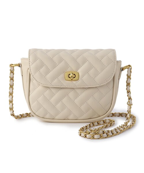 ITS'DEMO（イッツデモ）の「【WEB限定/トレンドデザイン】キルトチェーンミニショルダー（ショルダーバッグ・レディース・キャメル/イエロー/アイボリー/ブラック/グリーン・00）」の2枚目の写真