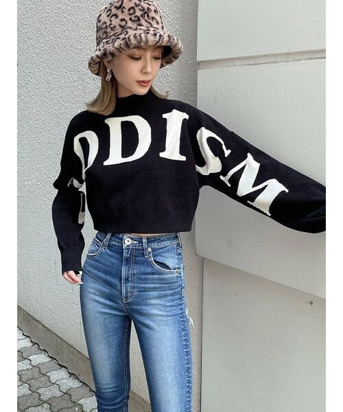 GYDA（ジェイダ）の「FADDISMボトルネック ショートニットトップス（ニット/セーター・レディース・オフホワイト/ブラック/ベージュ・FREE）」の10枚目の写真