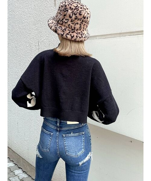 GYDA（ジェイダ）の「FADDISMボトルネック ショートニットトップス（ニット/セーター・レディース・オフホワイト/ブラック/ベージュ・FREE）」の7枚目の写真
