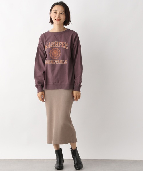 LEPSIM(レプシィム)の「USED風ロゴスウェット 162458(スウェット・レディース・チャコールグレー/アイボリー/ボルドー・FREE)」の4枚目の写真