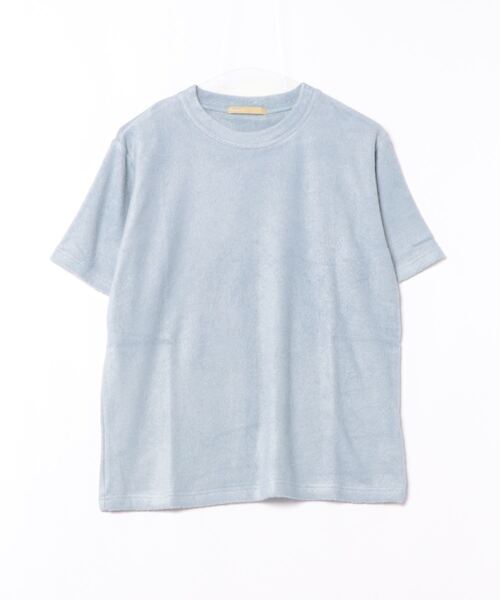 sleeping.com（スリーピングドットコム）の「オリジナルの香り付き素材 レディス・ゆるふわダブルパイルカットソー半袖トップス（ルームウェア/パジャマ・レディース・ベージュ/ネイビー/オリーブ/スカイブルー・ﾌﾘ-）」の4枚目の写真