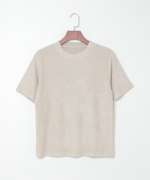 sleeping.com（スリーピングドットコム）の「オリジナルの香り付き素材 レディス・ゆるふわダブルパイルカットソー半袖トップス（ルームウェア/パジャマ・レディース・ベージュ/ネイビー/オリーブ/スカイブルー・ﾌﾘ-）」の10枚目の写真