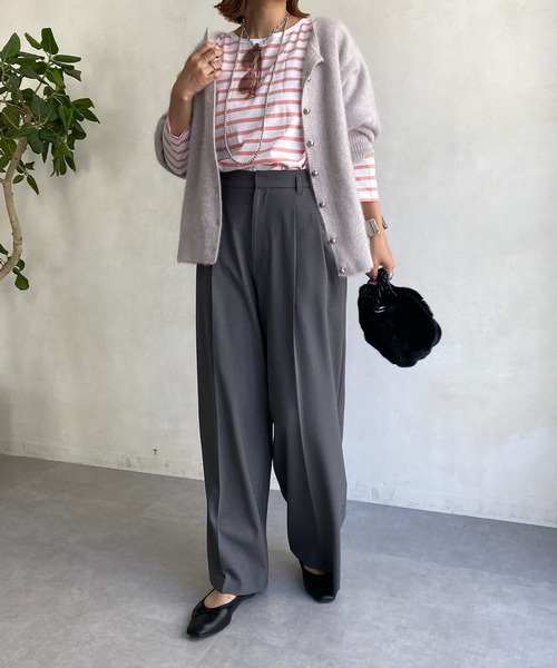 LEMINOR(ルミノール)の「【Le minor/ルミノア】MARINIERE FEMME(Tシャツ/カットソー・レディース・サーモンピンク/ブラック・1)」の5枚目の写真