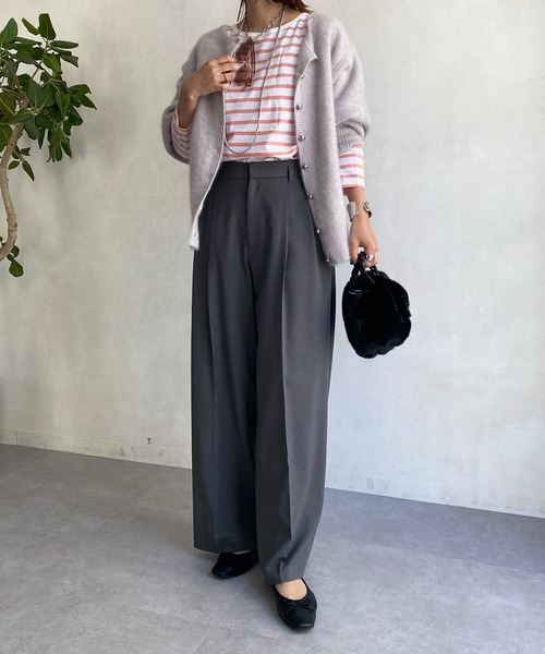 LEMINOR(ルミノール)の「【Le minor/ルミノア】MARINIERE FEMME(Tシャツ/カットソー・レディース・サーモンピンク/ブラック・1)」の7枚目の写真