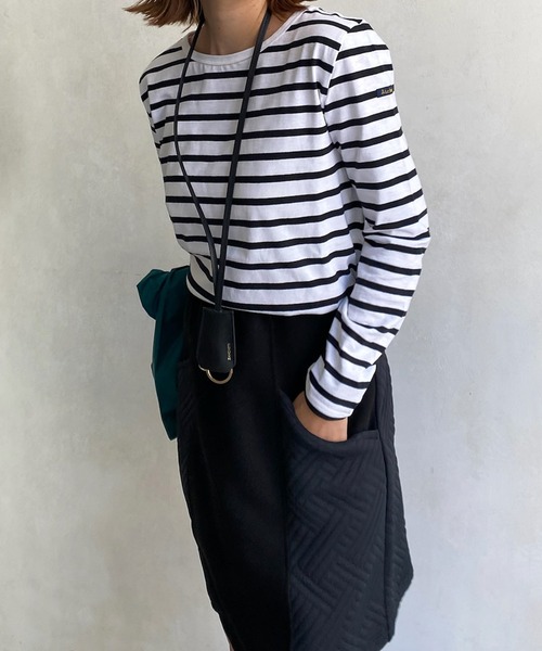 LEMINOR(ルミノール)の「【Le minor/ルミノア】MARINIERE FEMME(Tシャツ/カットソー・レディース・サーモンピンク/ブラック・1)」の19枚目の写真