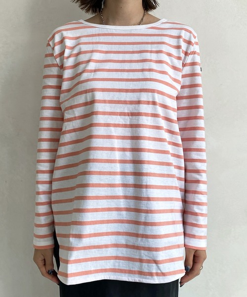 LEMINOR(ルミノール)の「【Le minor/ルミノア】MARINIERE FEMME(Tシャツ/カットソー・レディース・サーモンピンク/ブラック・1)」の22枚目の写真
