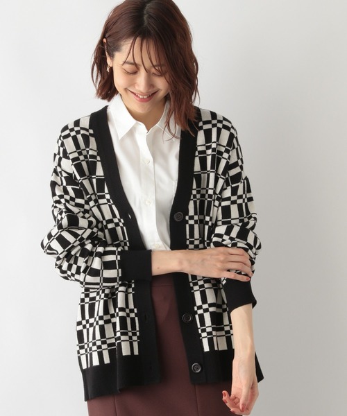GLOBAL WORK（グローバルワーク）の「メルティアソート柄カーデ/269095（カーディガン/ボレロ・レディース・アイボリー/ブラック/ブラック系その他/ブラウン/ベージュ・MEDIUM/LARGE）」の20枚目の写真