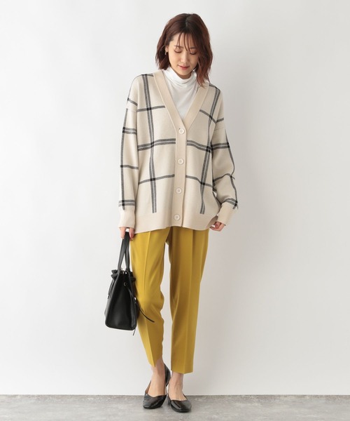 GLOBAL WORK（グローバルワーク）の「メルティアソート柄カーデ/269095（カーディガン/ボレロ・レディース・アイボリー/ブラック/ブラック系その他/ブラウン/ベージュ・MEDIUM/LARGE）」の6枚目の写真