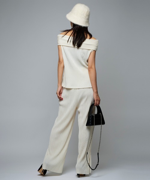 Narcissus（ナルシス）の「【Narcissus】プリーツセットアップ（つなぎ/オールインワン・レディース・ホワイト/ブラック・FREE）」の5枚目の写真