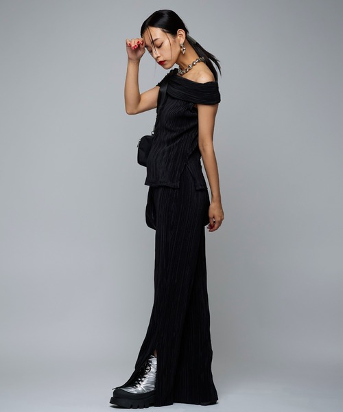 Narcissus（ナルシス）の「【Narcissus】プリーツセットアップ（つなぎ/オールインワン・レディース・ホワイト/ブラック・FREE）」の9枚目の写真