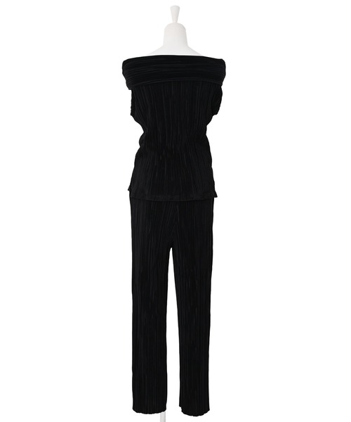 Narcissus（ナルシス）の「【Narcissus】プリーツセットアップ（つなぎ/オールインワン・レディース・ホワイト/ブラック・FREE）」の4枚目の写真