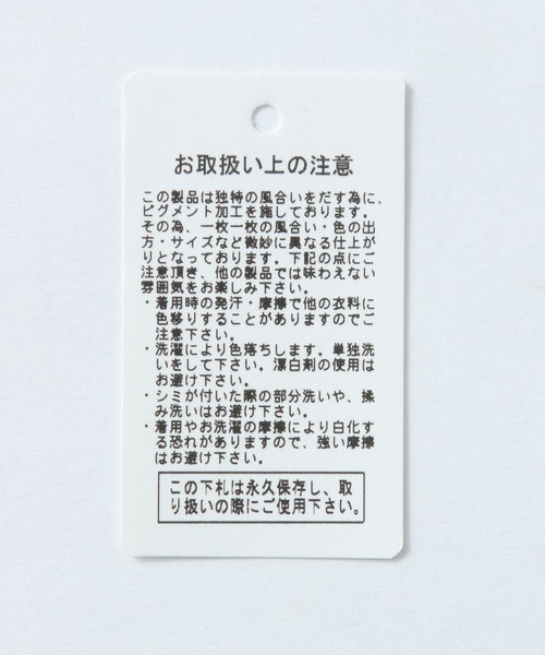 BAYFLOW(ベイフロー)の「コットンピグメントSST(Tシャツ/カットソー・メンズ・オフホワイト/カーキ/チャコール・MEDIUM/LARGE)」の18枚目の写真