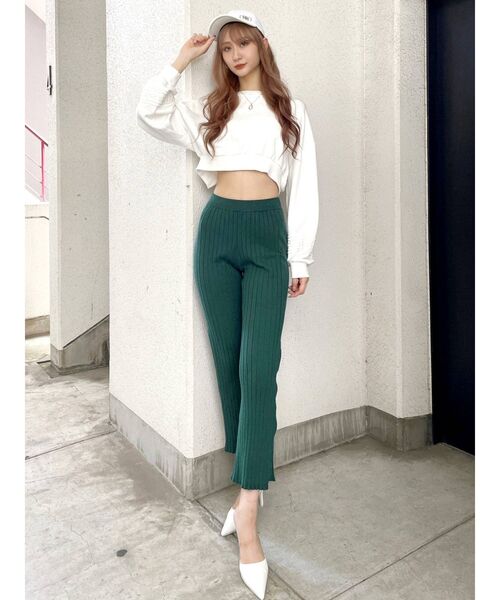 GYDA（ジェイダ）の「GGラインBACKレースアップ スウェットトップス（スウェット・レディース・ブラック/オフホワイト/ボルドー・FREE）」の4枚目の写真