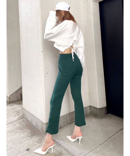 GYDA（ジェイダ）の「GGラインBACKレースアップ スウェットトップス（スウェット・レディース・ブラック/オフホワイト/ボルドー・FREE）」の8枚目の写真