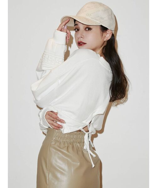 GYDA（ジェイダ）の「GGラインBACKレースアップ スウェットトップス（スウェット・レディース・ブラック/オフホワイト/ボルドー・FREE）」の16枚目の写真