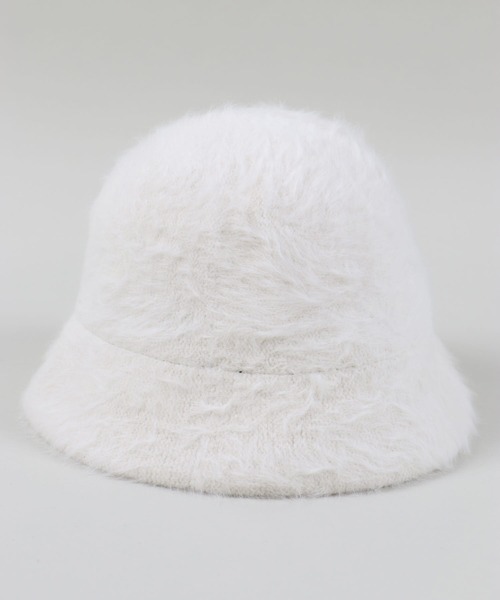 PLAYBOY（プレイボーイ）の「【PLAYBOY/プレイボーイ】ロゴ刺繍 フェイクファーバケットハット（ハット・レディース・ホワイト/ブラック・ONESIZE）」の10枚目の写真