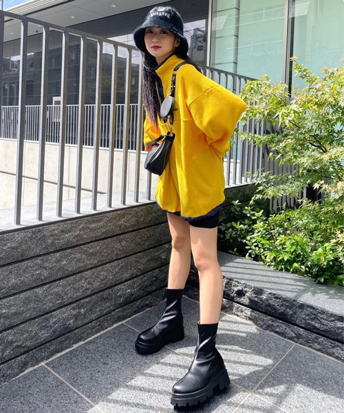 PLAYBOY（プレイボーイ）の「【PLAYBOY/プレイボーイ】ロゴ刺繍 フェイクファーバケットハット（ハット・レディース・ホワイト/ブラック・ONESIZE）」の14枚目の写真