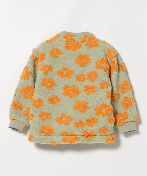 BEAMS mini（ビームスミニ）の「BEAMS mini / ジャカード ボア ブルゾン 22（90～150㎝）（ブルゾン・キッズ・ミント/ベージュ・90/100/110/120/130/140/150）」の4枚目の写真