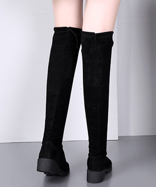 SVEC(シュベック)の「タンクソール ストレッチ サイハイブーツ(ブーツ・レディース・ブラック・40/38/39/35/37/36)」の6枚目の写真