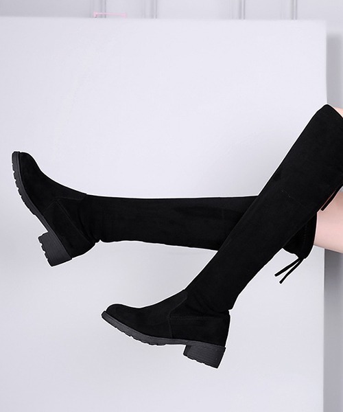 SVEC(シュベック)の「タンクソール ストレッチ サイハイブーツ(ブーツ・レディース・ブラック・40/38/39/35/37/36)」の10枚目の写真