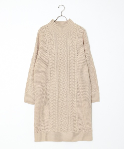 Honeys（ハニーズ）の「ハイネックワンピース（ワンピース・レディース・レッド/ブラック/ブルー/グリーン/ベージュ・L/M/S）」の10枚目の写真