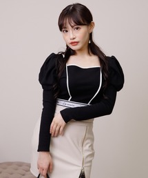 LIPSERVICE | ヘムロゴパワショルトップス(Tシャツ/カットソー)