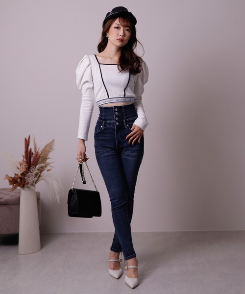 LIPSERVICE（リップサービス）の「ヘムロゴパワショルトップス（Tシャツ/カットソー・レディース・ホワイト/ブラック/その他1・FREE）」の14枚目の写真