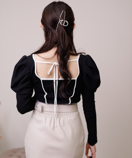 LIPSERVICE（リップサービス）の「ヘムロゴパワショルトップス（Tシャツ/カットソー・レディース・ホワイト/ブラック/その他1・FREE）」の12枚目の写真