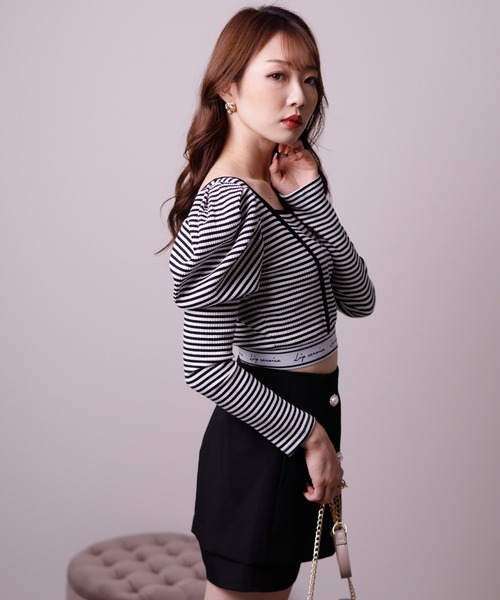 LIPSERVICE（リップサービス）の「ヘムロゴパワショルトップス（Tシャツ/カットソー・レディース・ホワイト/ブラック/その他1・FREE）」の10枚目の写真