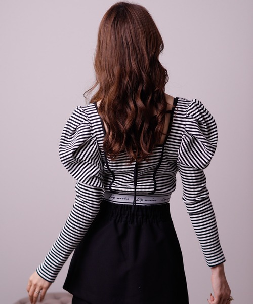 LIPSERVICE（リップサービス）の「ヘムロゴパワショルトップス（Tシャツ/カットソー・レディース・ホワイト/ブラック/その他1・FREE）」の7枚目の写真