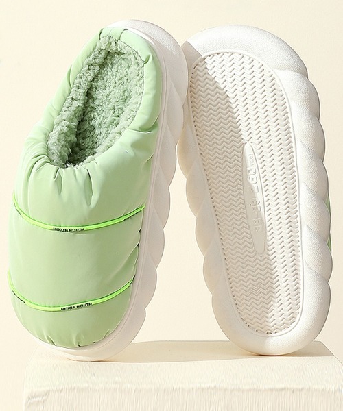 TeddyShop（テディショップ）の「撥水 ボア 厚底 ルームシューズ スリッパ 室内履き レディース 冬（ルームシューズ/スリッパ・レディース・ホワイト/グリーン/グレー/ブルー・23cm/24cm/26cm/27cm/25cm）」の4枚目の写真