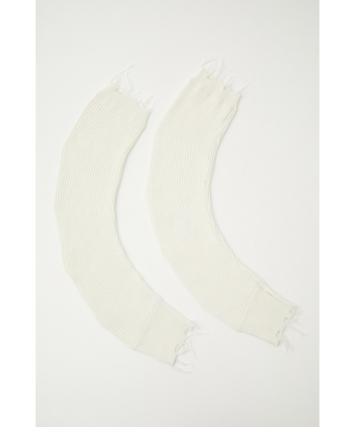 SLY（スライ）の「2WAY KNIT WARMER 2ウェイ ニットウォーマーアームカバー ルーズソックス（アームカバー・レディース・ブラック/アイボリー・FREE）」の4枚目の写真