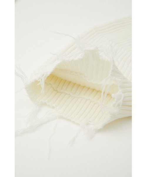 SLY（スライ）の「2WAY KNIT WARMER 2ウェイ ニットウォーマーアームカバー ルーズソックス（アームカバー・レディース・ブラック/アイボリー・FREE）」の8枚目の写真