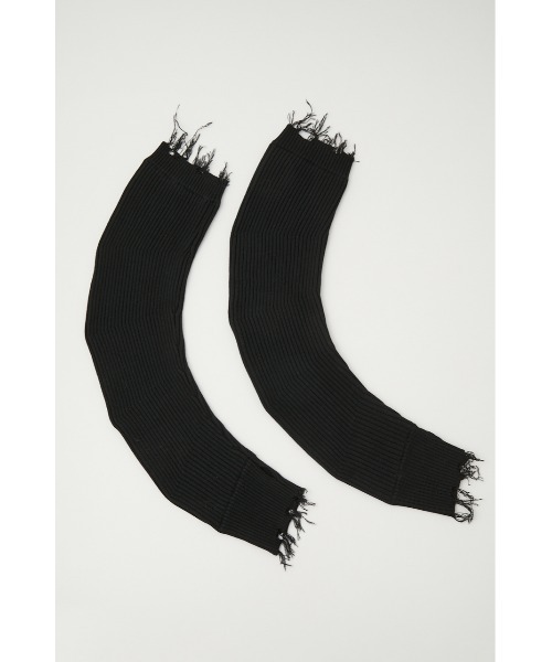 SLY（スライ）の「2WAY KNIT WARMER 2ウェイ ニットウォーマーアームカバー ルーズソックス（アームカバー・レディース・ブラック/アイボリー・FREE）」の11枚目の写真