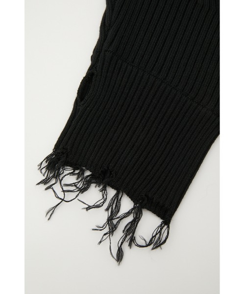 SLY（スライ）の「2WAY KNIT WARMER 2ウェイ ニットウォーマーアームカバー ルーズソックス（アームカバー・レディース・ブラック/アイボリー・FREE）」の13枚目の写真