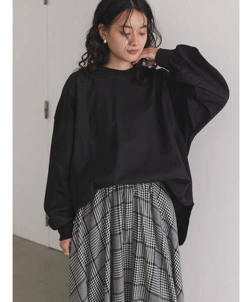 AMERICAN HOLIC(アメリカンホリック)の「切り替えワッフルチュニック(Tシャツ/カットソー・レディース・ブラウン/ブラック・M/L)」の11枚目の写真