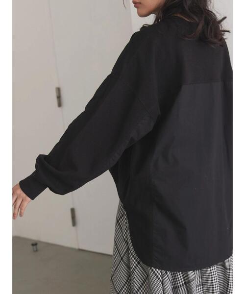 AMERICAN HOLIC(アメリカンホリック)の「切り替えワッフルチュニック(Tシャツ/カットソー・レディース・ブラウン/ブラック・M/L)」の9枚目の写真