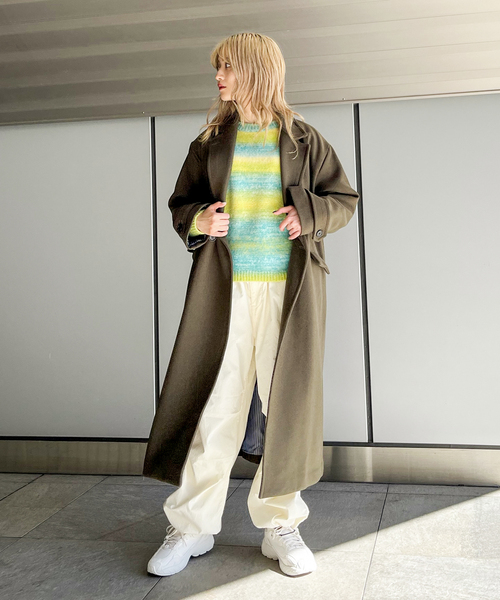 JOINT WORKS（ジョイントワークス）の「GRADATION ニットプルオーバ（ニット/セーター・レディース・オレンジ/グリーン・FREE）」の6枚目の写真