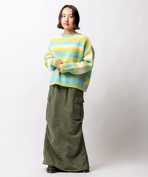 JOINT WORKS（ジョイントワークス）の「GRADATION ニットプルオーバ（ニット/セーター・レディース・オレンジ/グリーン・FREE）」の18枚目の写真