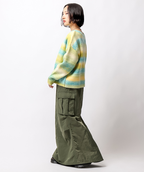 JOINT WORKS（ジョイントワークス）の「GRADATION ニットプルオーバ（ニット/セーター・レディース・オレンジ/グリーン・FREE）」の22枚目の写真