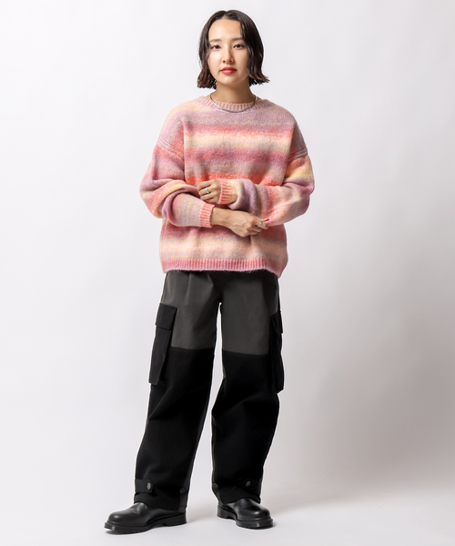 JOINT WORKS（ジョイントワークス）の「GRADATION ニットプルオーバ（ニット/セーター・レディース・オレンジ/グリーン・FREE）」の8枚目の写真