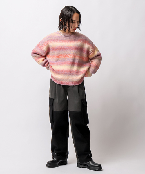 JOINT WORKS（ジョイントワークス）の「GRADATION ニットプルオーバ（ニット/セーター・レディース・オレンジ/グリーン・FREE）」の14枚目の写真