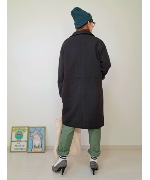 HONEYSUCKLE ROSE（ハニーサックルローズ）の「【HONEYSUCKLE ROSE】チェスターコート（チェスターコート・レディース・ライトベージュ/ブラック・L/M）」の11枚目の写真