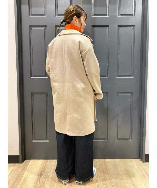 HONEYSUCKLE ROSE（ハニーサックルローズ）の「【HONEYSUCKLE ROSE】チェスターコート（チェスターコート・レディース・ライトベージュ/ブラック・L/M）」の22枚目の写真